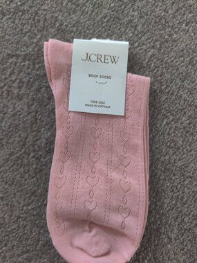 J. Crew Womens Boot Socks Pink